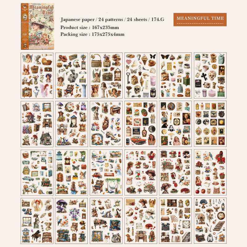 JMHH401 - sticker book old dream return series retro film cutting DIY hand book material creative sticker book