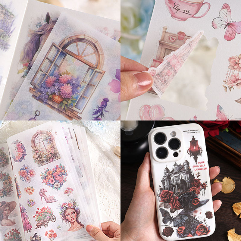 JMHH401 - sticker book old dream return series retro film cutting DIY hand book material creative sticker book