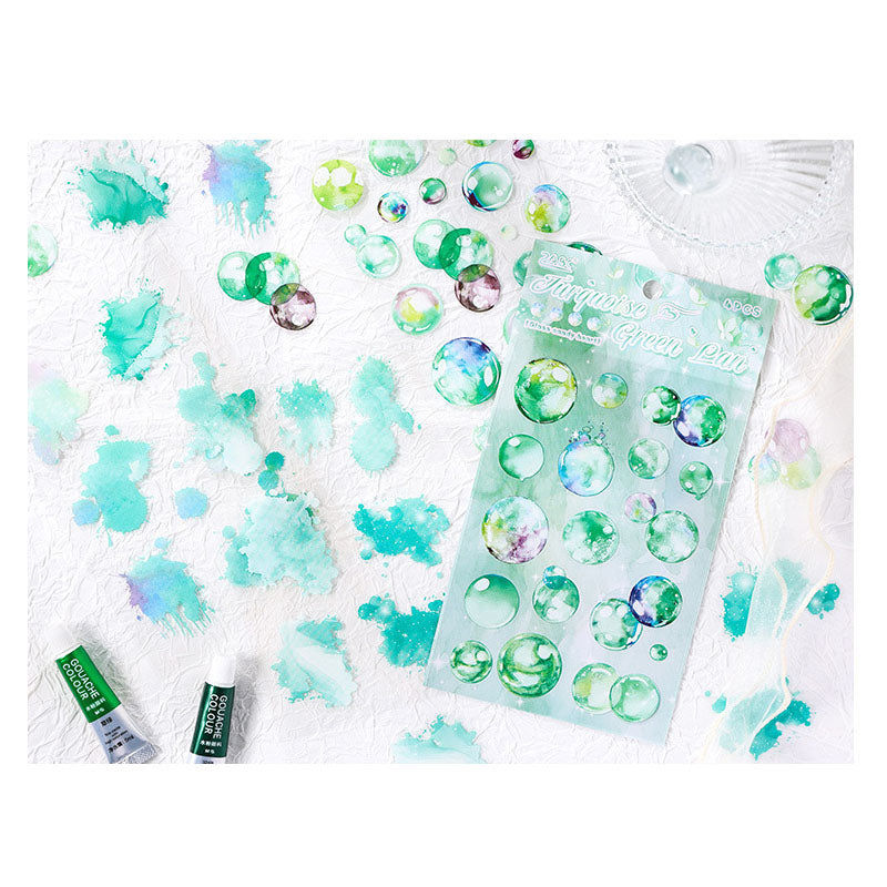 LLTX602|G-1|  pet stickers glass sugar heart series creative cut film stickers handbook material stickers 4 pieces