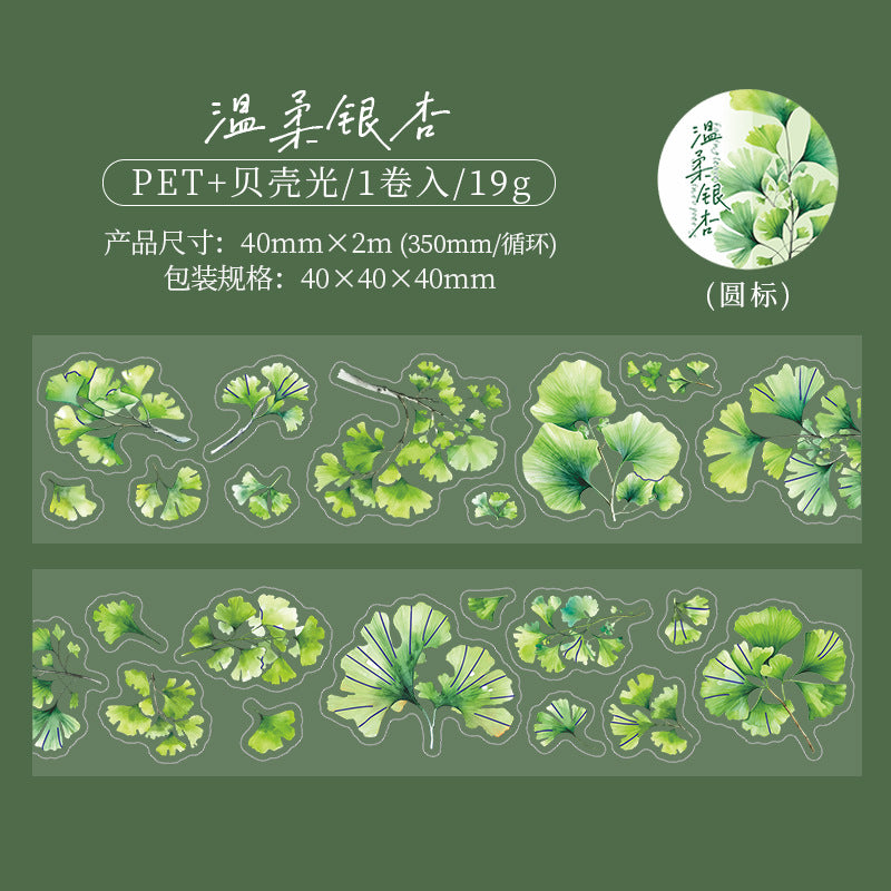MHD-LYCS001-Floral Theme Transparent PET Sticker Roll | 40 mm | 2mtr