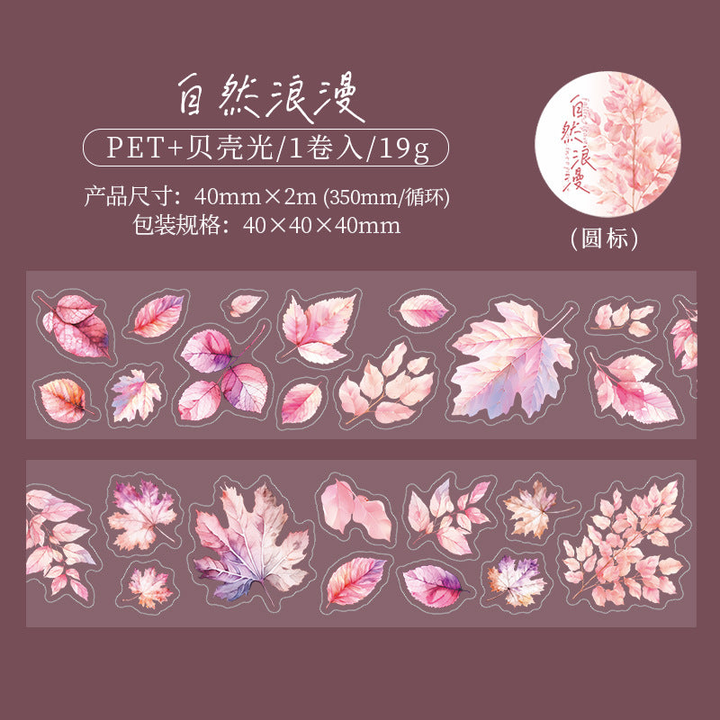 MHD-LYCS002-Floral Theme Transparent PET Sticker Roll | 40 mm | 2mtr