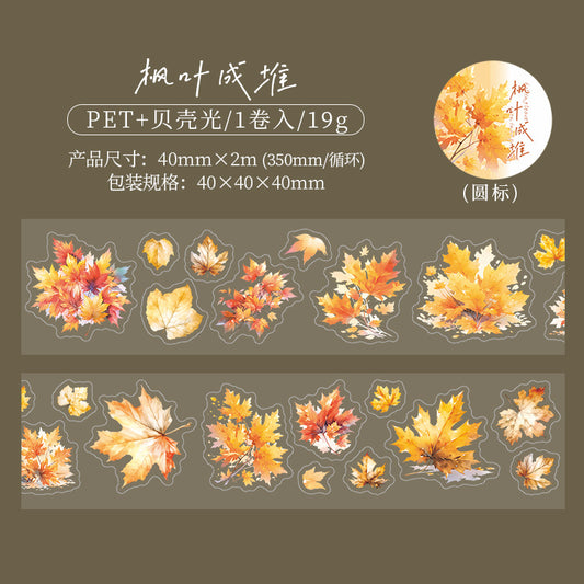 MHD-LYCS003|R-D| Floral Theme Transparent PET Sticker Roll | 40 mm | 2mtr