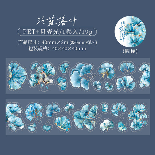 MHD-LYCS005-  |RD|. Floral Theme Transparent PET Sticker Roll | 40 mm | 2mtr