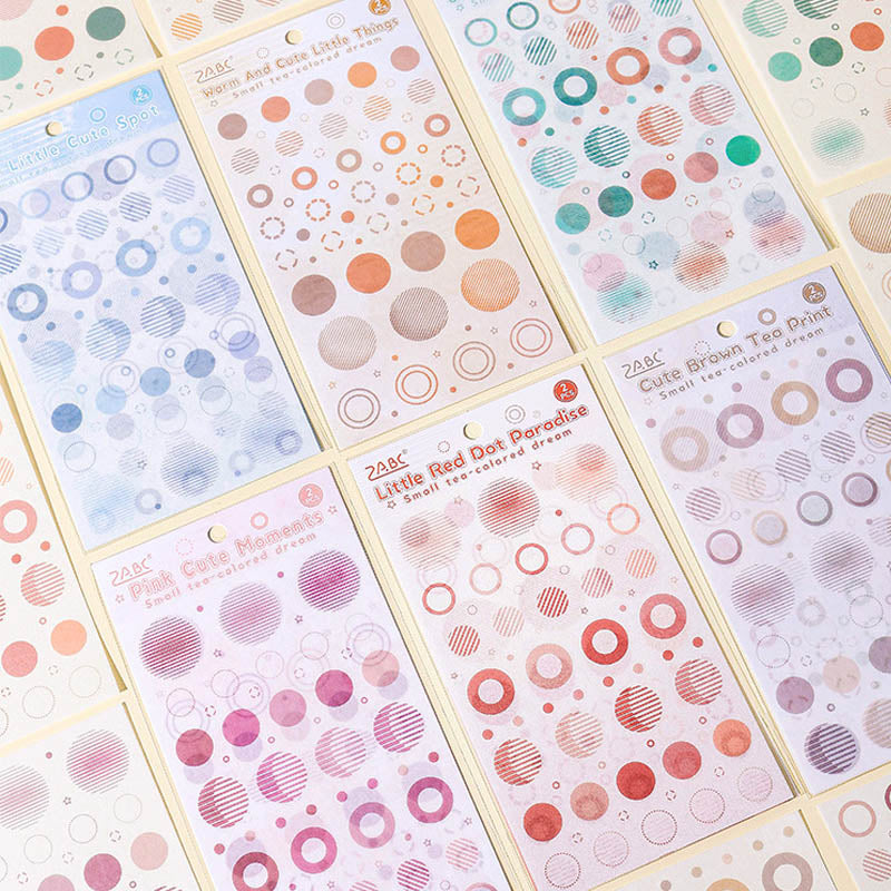 MDYQ604 - Translucent Round Dot stickers | 2 Sheets