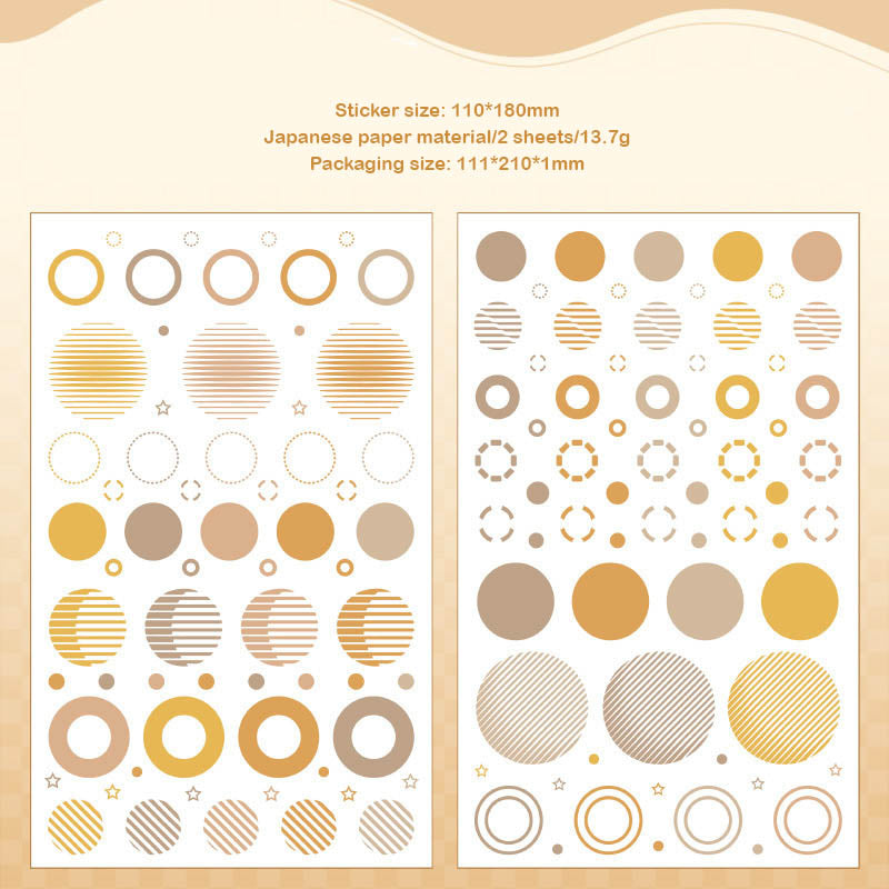 MDYQ605|G8| - Translucent Round Dot stickers | 2 Sheets