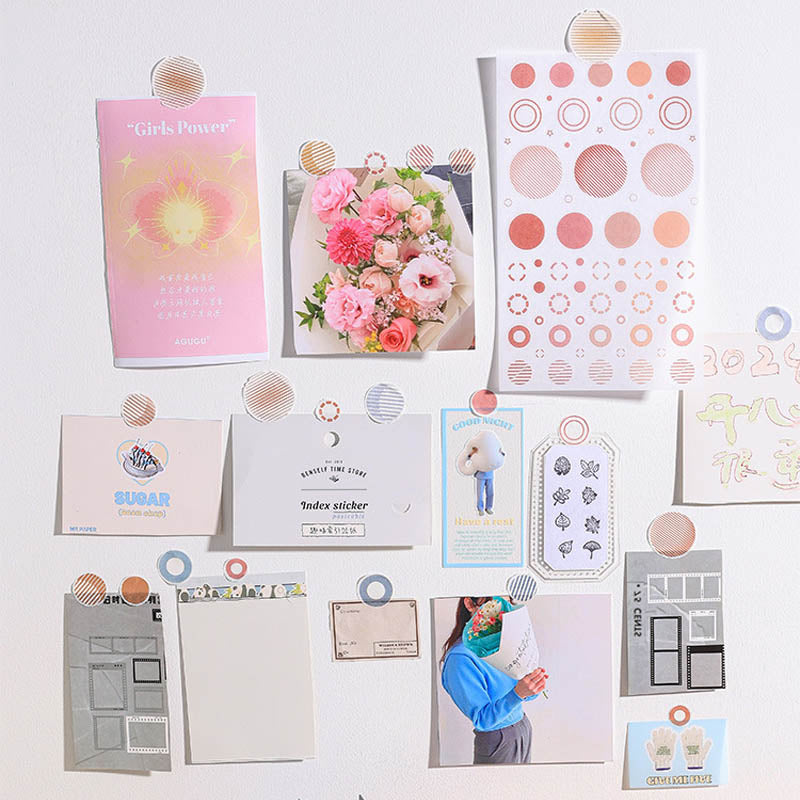 MDYQ606 - Translucent Round Dot stickers | 2 Sheets