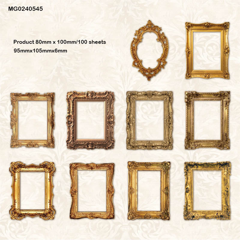 MG0240545 Vintage Frame Paper Cutout 80*100Mm 10Pc