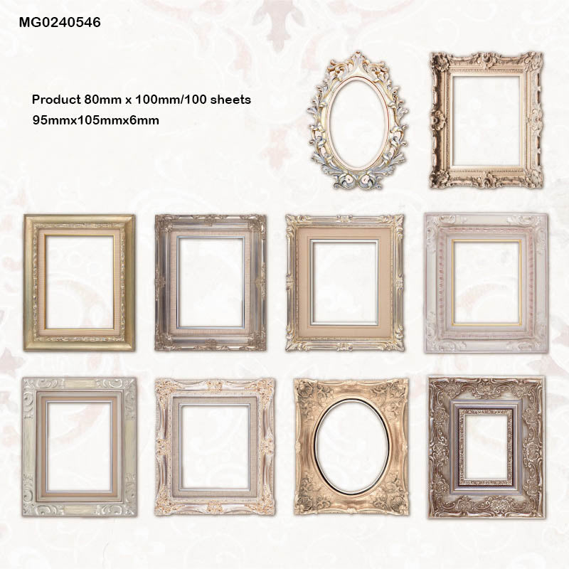 MG0240546 Vintage Frame Paper Cutout 80*100Mm 10Pc