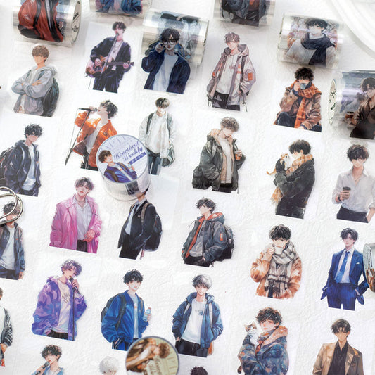 MG036-0546-Twilight PET tape Heart Weekly series Youth theme notebook DIY decoration recycling stickers 6 types