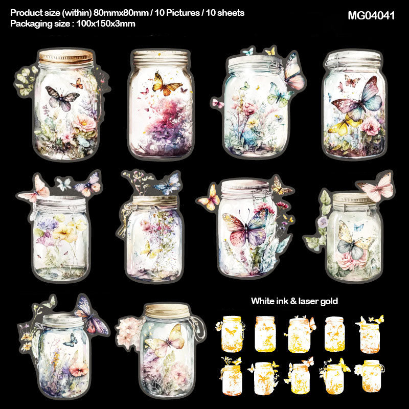 Mg04041 Wishing Bottle Pet Sticker Bag 10Pc
