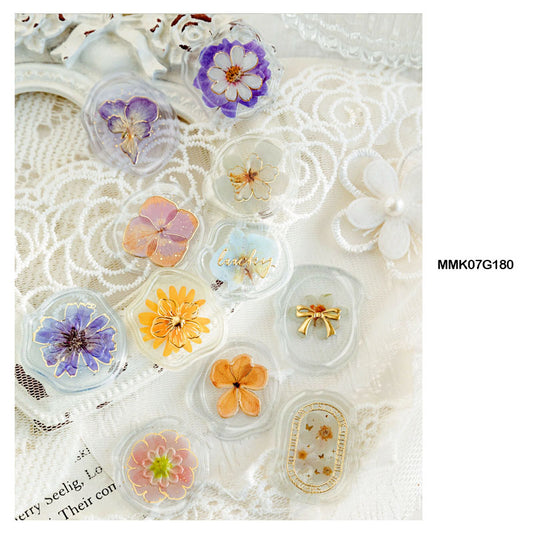 Mmk07G180 Bronzing Dried Flower Sticker Ss