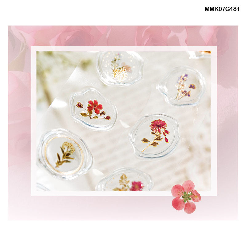 Mmk07G181 Bronzing Dried Flower Sticker Ss