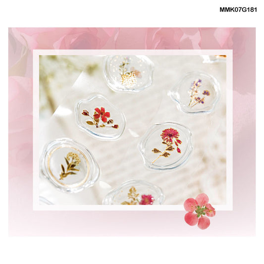 Mmk07G181 Bronzing Dried Flower Sticker Ss