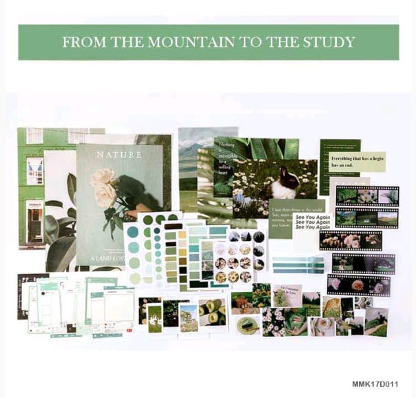 MMK17D011 -  Journal Paper, Transparent Stickers Combo | 64 Pcs | Within 210-297 mm | Journal Kit