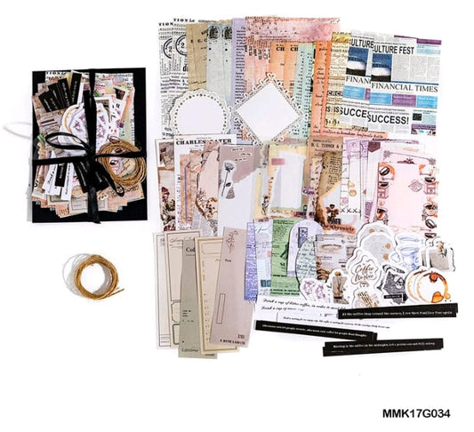 MMK17G034 Retro Paper Cutout and Sticker 85pcs| Journal Kits