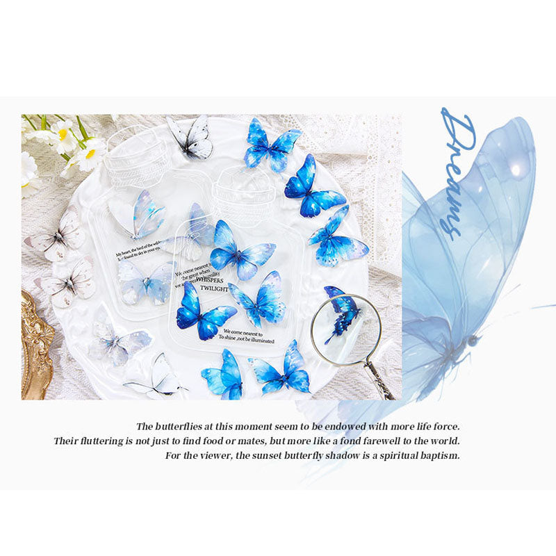 MXDY603 - pet stickers Moxiang butterfly shadow series creative stickers retro butterfly handbook material stickers