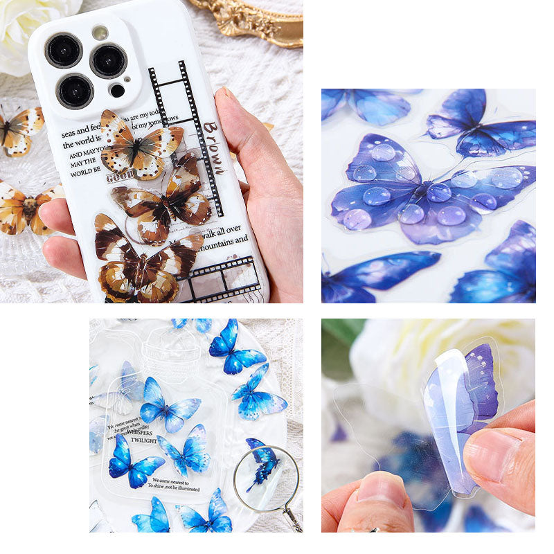 MXDY603 - pet stickers Moxiang butterfly shadow series creative stickers retro butterfly handbook material stickers