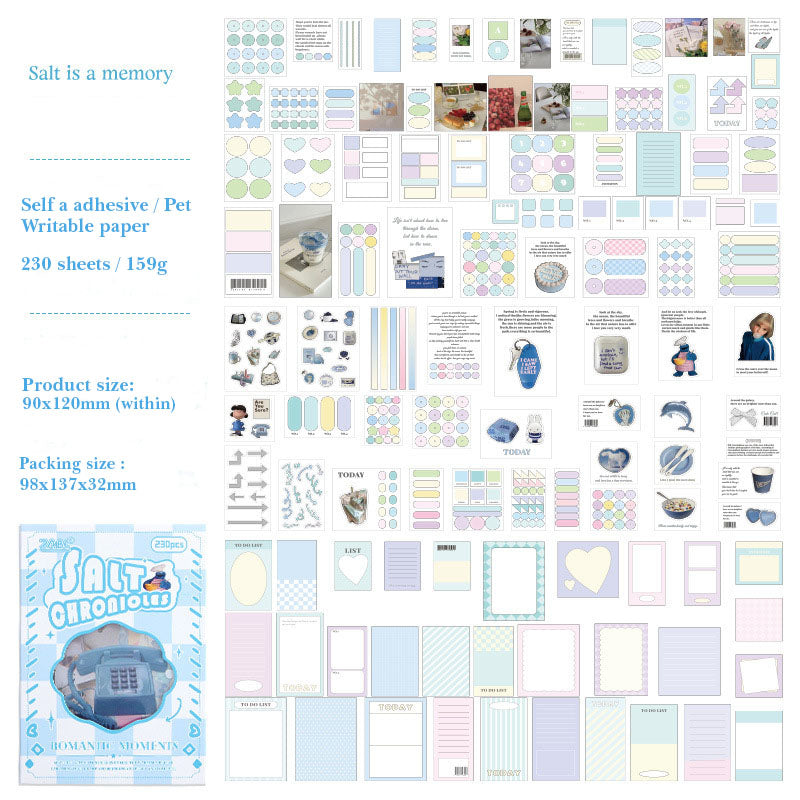 MXSK401|R-E| -Mini Journal Kit| sticker diffuse enjoy the moment series of cutting film hand curtain waterproof material DIY stickers 230 4