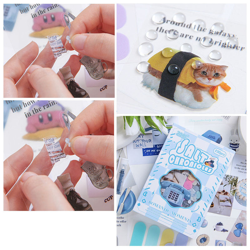 MXSK401|R-E| -Mini Journal Kit| sticker diffuse enjoy the moment series of cutting film hand curtain waterproof material DIY stickers 230 4