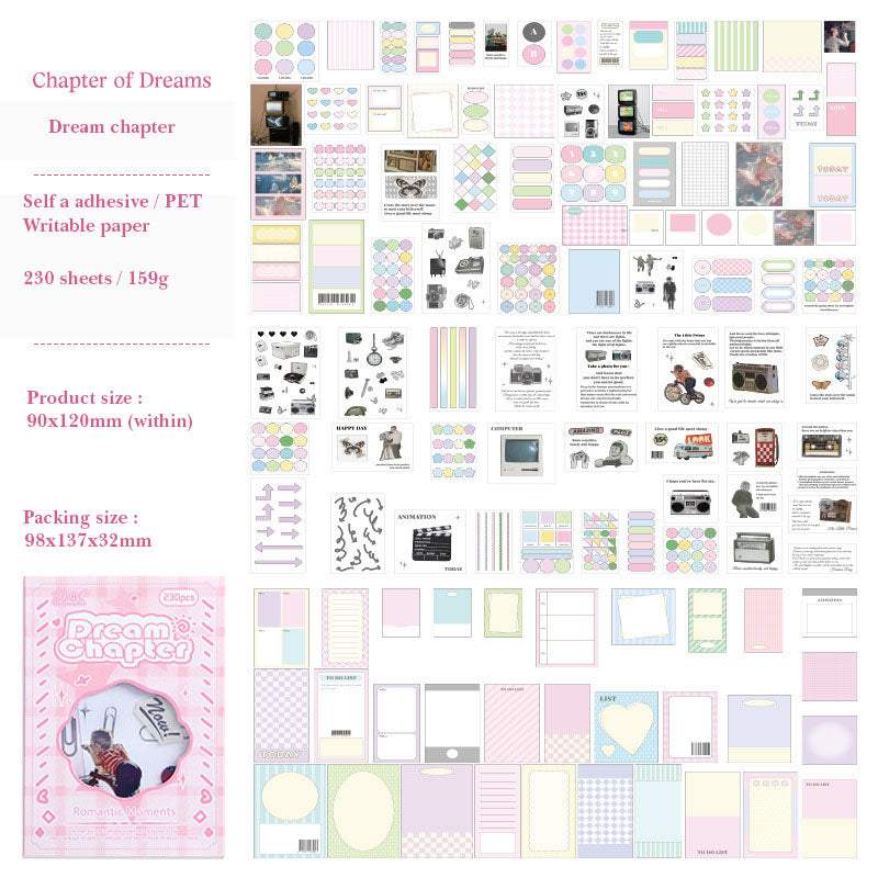 MXSK402 - Mini Journal Kit| sticker diffuse enjoy the moment series of cutting film hand curtain waterproof material DIY stickers 230 4