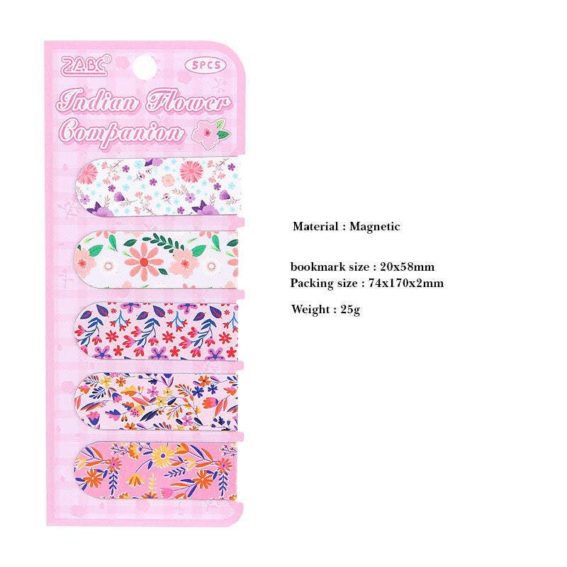 NCSH602 - magnetic bookmark thick color floral series small gift magnetic bookmark creative senior sense