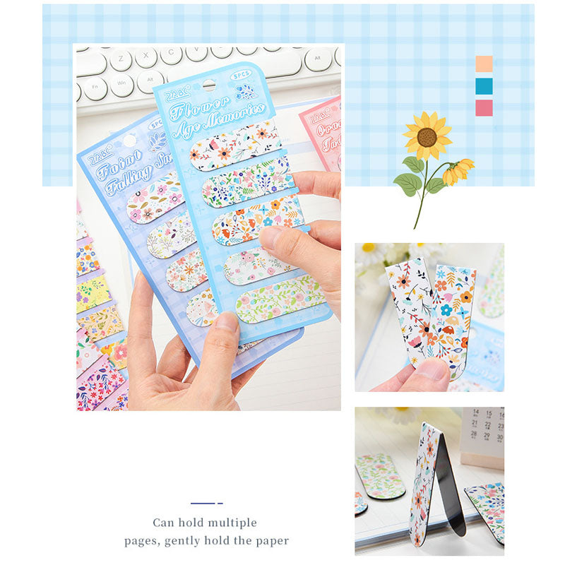 NCSH602 - magnetic bookmark thick color floral series small gift magnetic bookmark creative senior sense