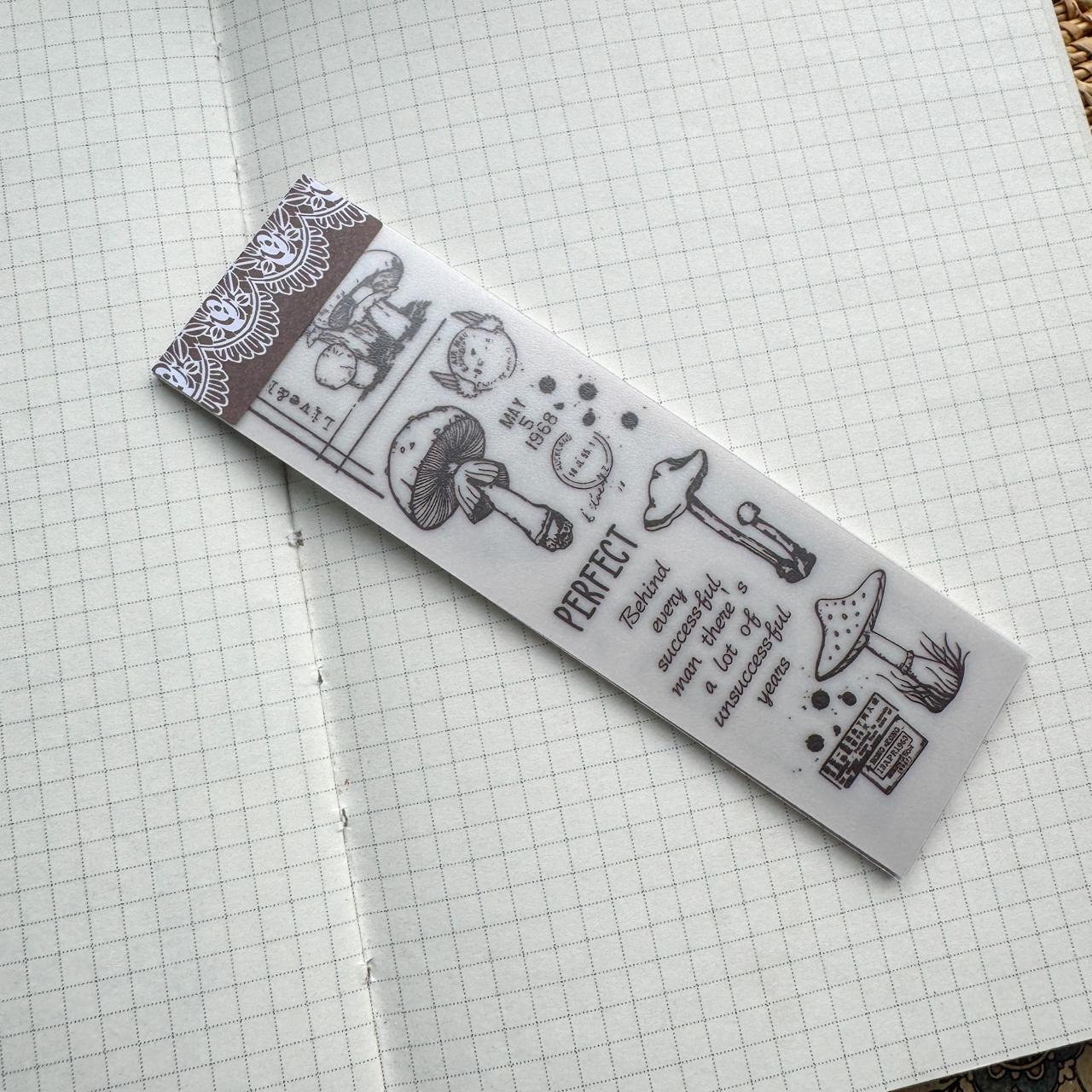 NNHY805|G-4| - sticker this murmur flower series creative retro sulphuric acid paper white ink hand account material 30 sheets into