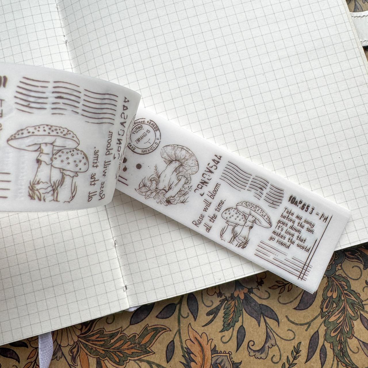 NNHY805|G-4| - sticker this murmur flower series creative retro sulphuric acid paper white ink hand account material 30 sheets into