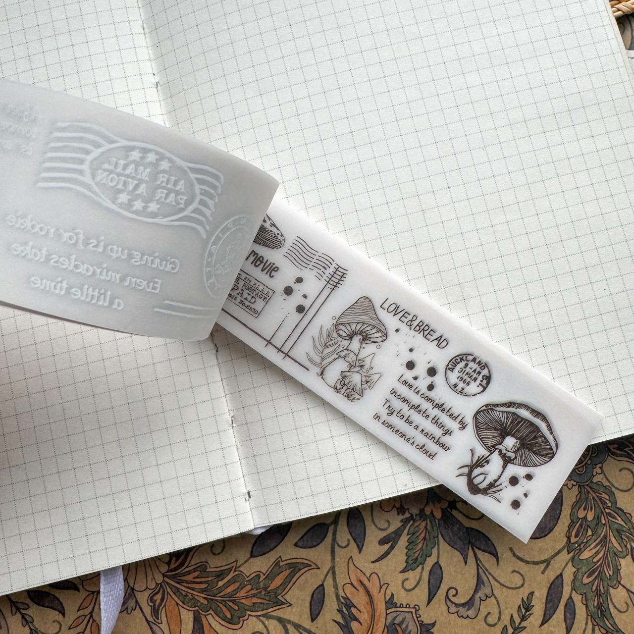 NNHY805|G-4| - sticker this murmur flower series creative retro sulphuric acid paper white ink hand account material 30 sheets into