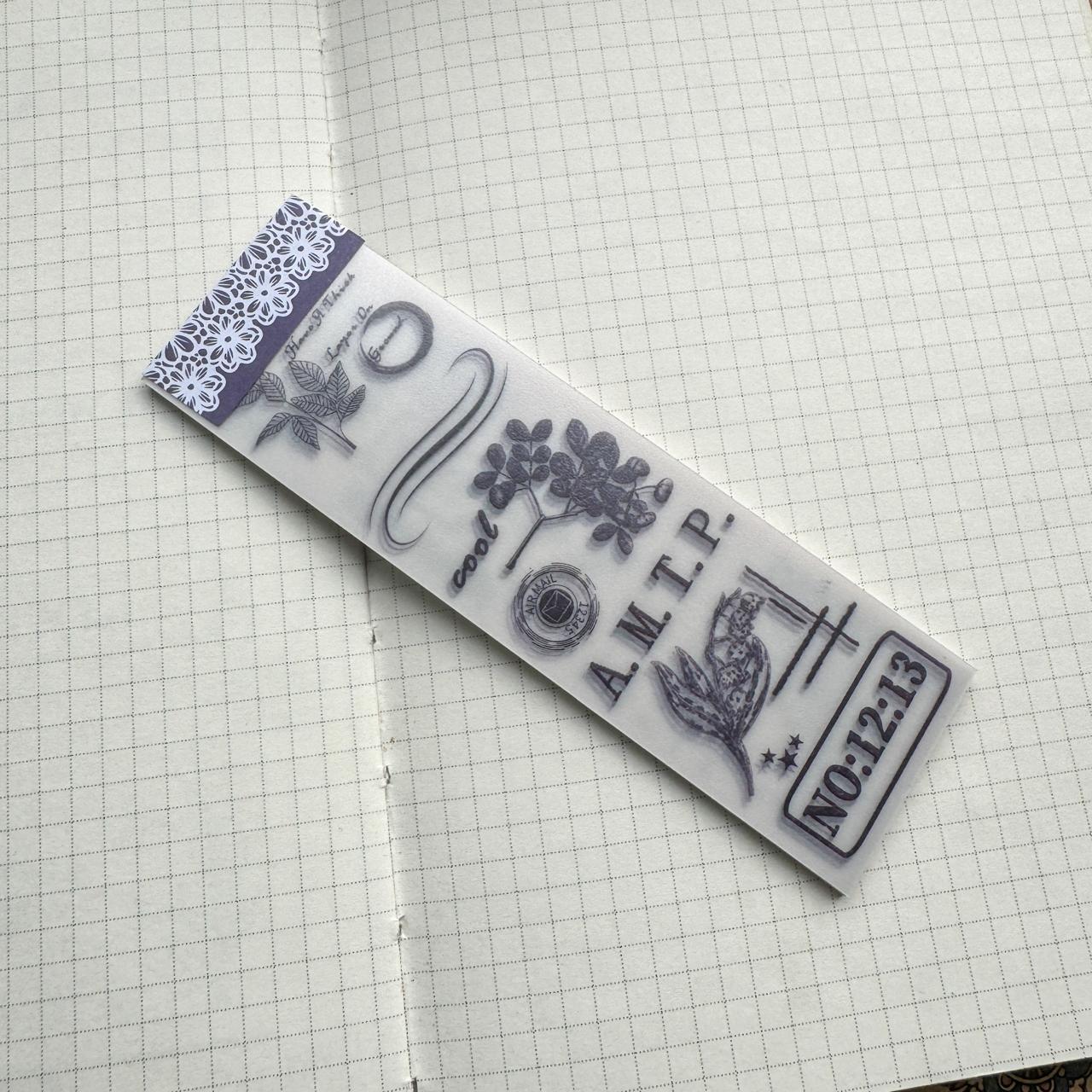 NNHY807 - sticker this murmur flower series creative retro sulphuric acid paper white ink hand account material 30 sheets into