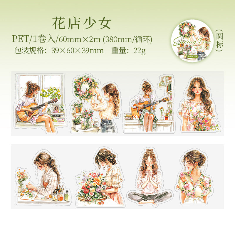 Crsf005|RC| Spring Time Sticker roll Pet Sticker | 60mm*2m