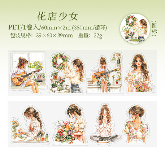 Crsf005|RC| Spring Time Sticker roll Pet Sticker | 60mm*2m