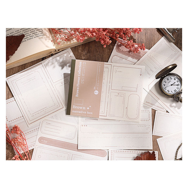 QWHTJ403|G4| - sticky note paper thousand patterns flower path series non-sticky retro handbook collage base tearable sticky note
