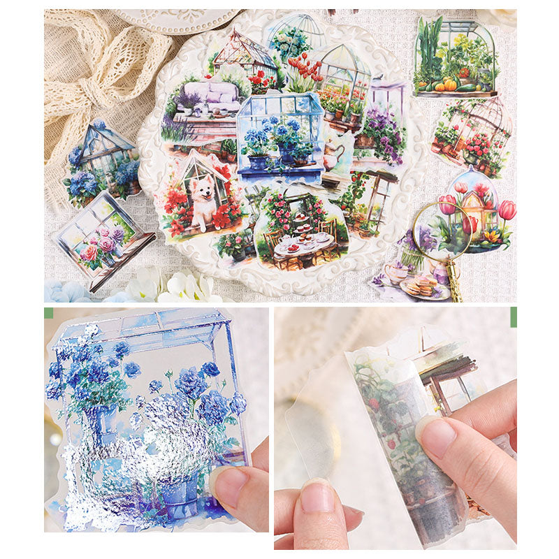 SZHJ601 |G2|  material pack watercolor dream series ins wind and paper hand curtain retro film DIY sticker