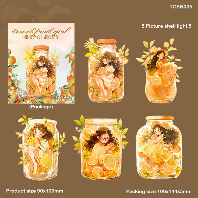 Tgsn005 Sweet Fruit Girl Deco Sticker