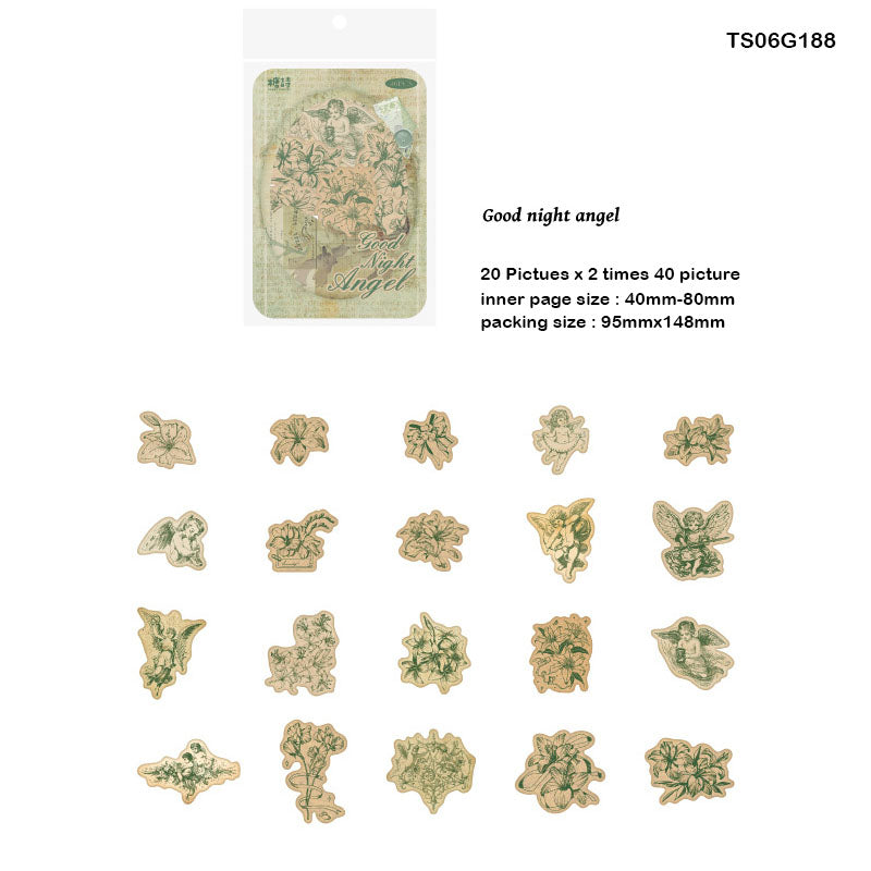 TS06G188 Candy Poetry Retro Paper Cutout 40Pc