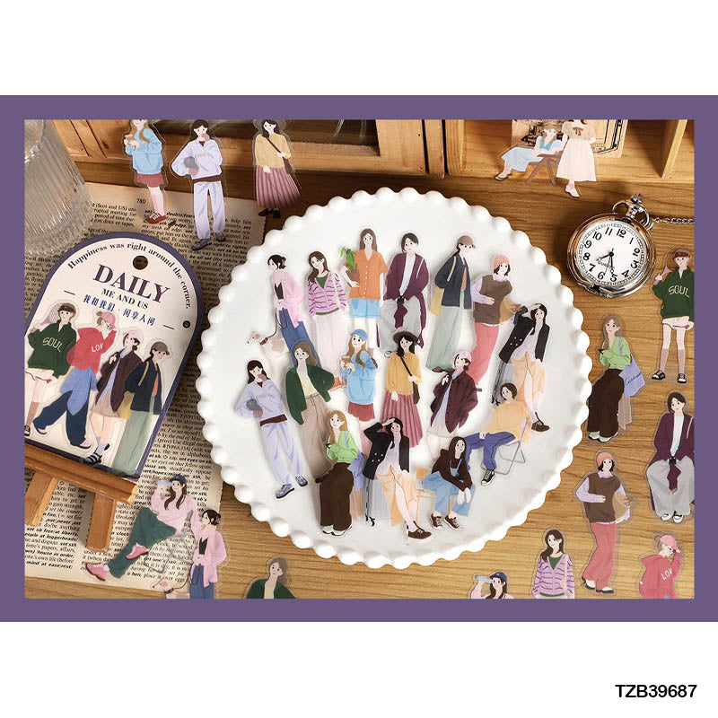 Tzb39687 Daily Me And You Sticker 40Pc | Girl Stickers