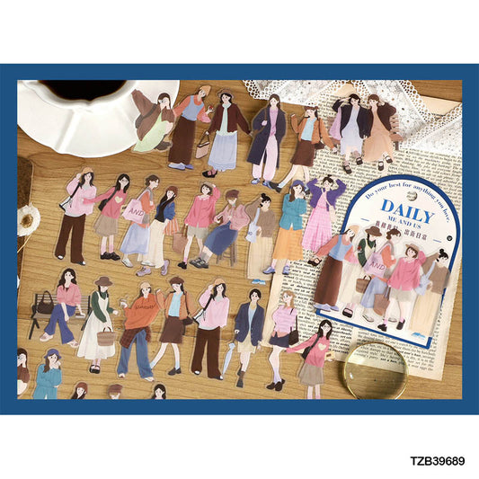 Tzb39689 Daily Me And You Sticker 40Pc | Girl Stickers