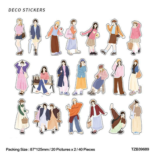 Tzb39689 Daily Me And You Sticker 40Pc | Girl Stickers