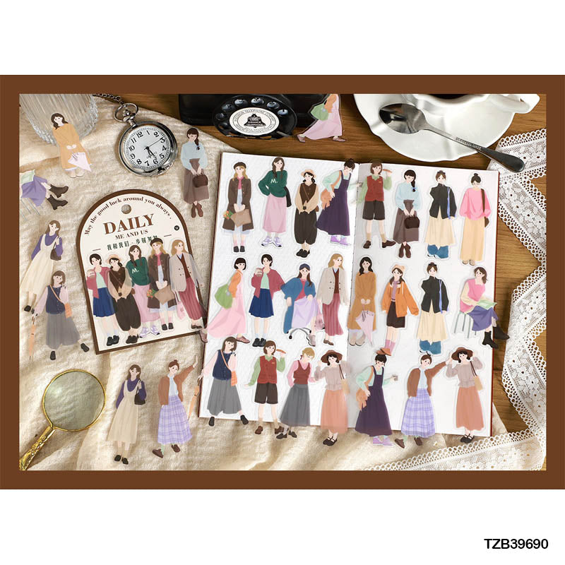 Tzb39690|G-4| Daily Me And You Sticker 40Pc | Girl Stickers
