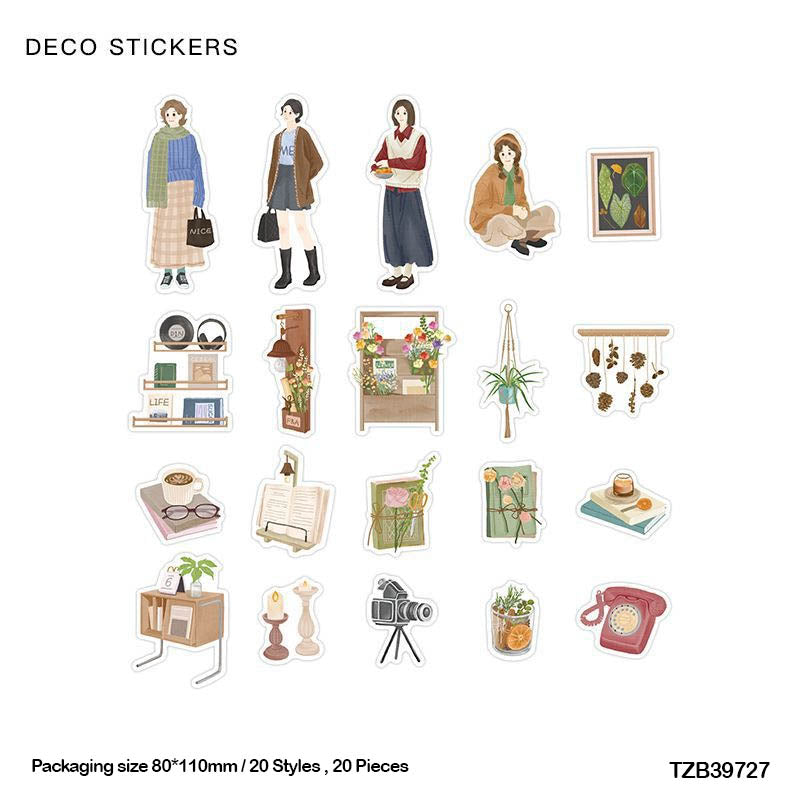 Tzb39727 |G4| Infeel Pet Sticker Pack 20Pc | Girl Stickers