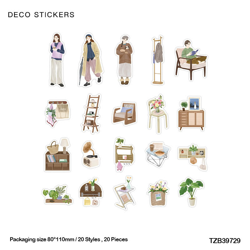 Tzb39729 |G4| Infeel Pet Sticker Pack 20Pc | Girl Stickers