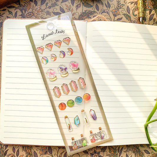 ZWBLXH |G-10|#3 Sticker Lunar Tears | Transparent Stickers | Pet Stickers