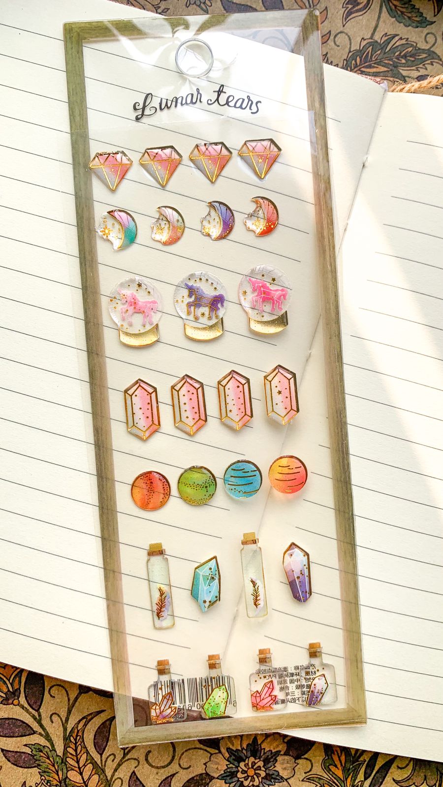 ZWBLXH |G-10|#3 Sticker Lunar Tears | Transparent Stickers | Pet Stickers