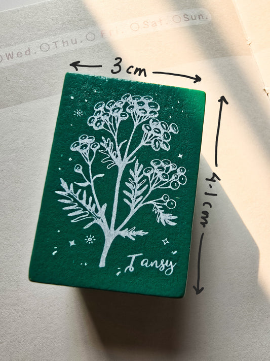 SXHX201 - C Wooden  Stamp | Flower | The Wooden Stamp | Green box