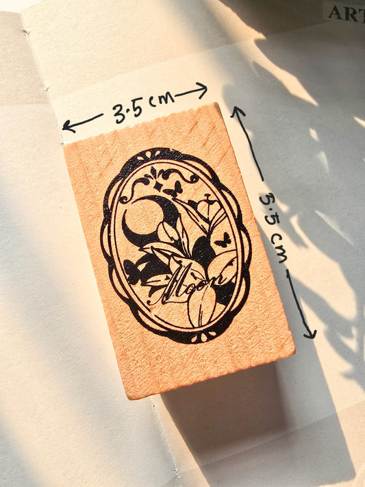 DWHY201 -E Wooden stamp | seal butterfly flower ribbon stamp