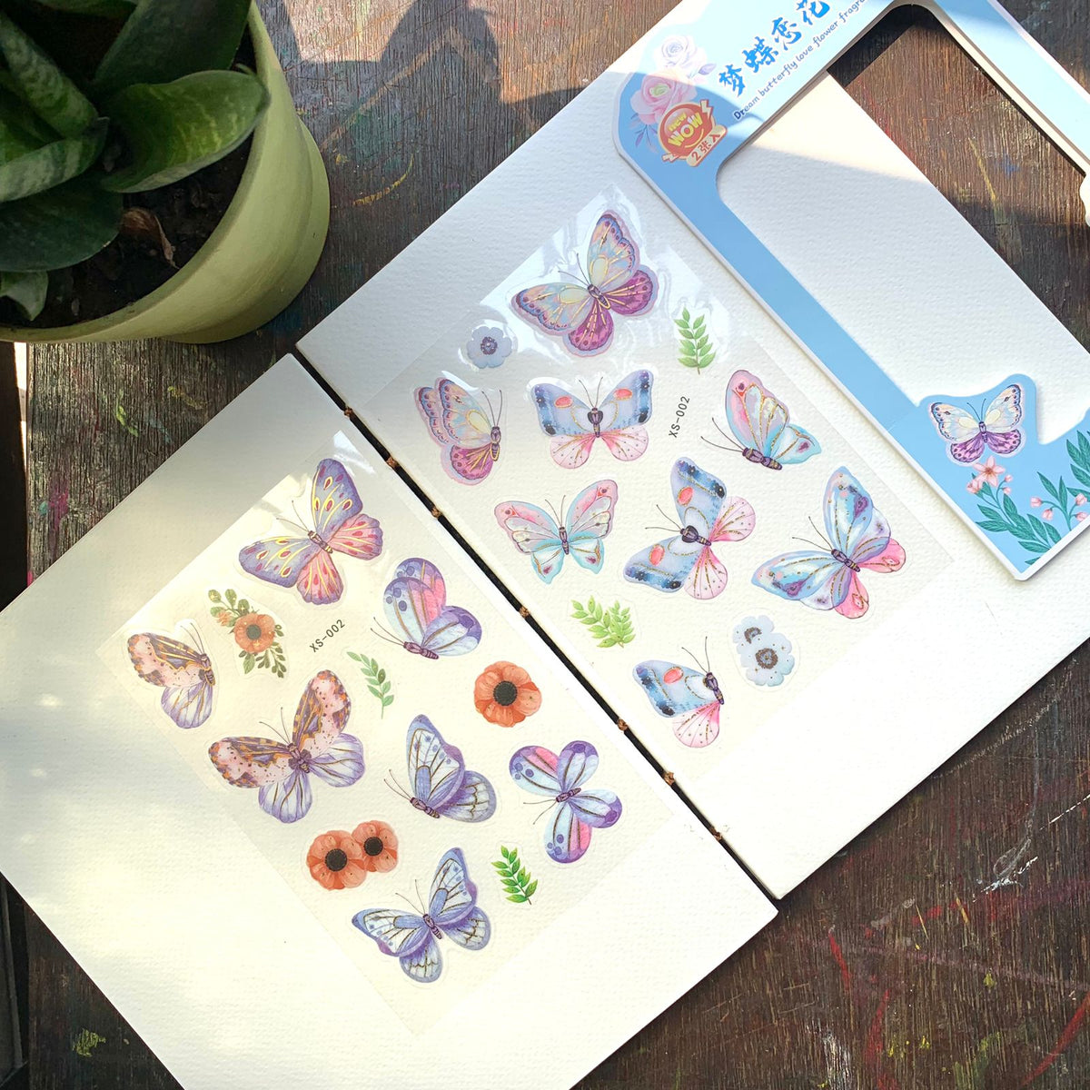 XS-002 DREAM BUTTERFLY STICKER 2 Sticker Sheets