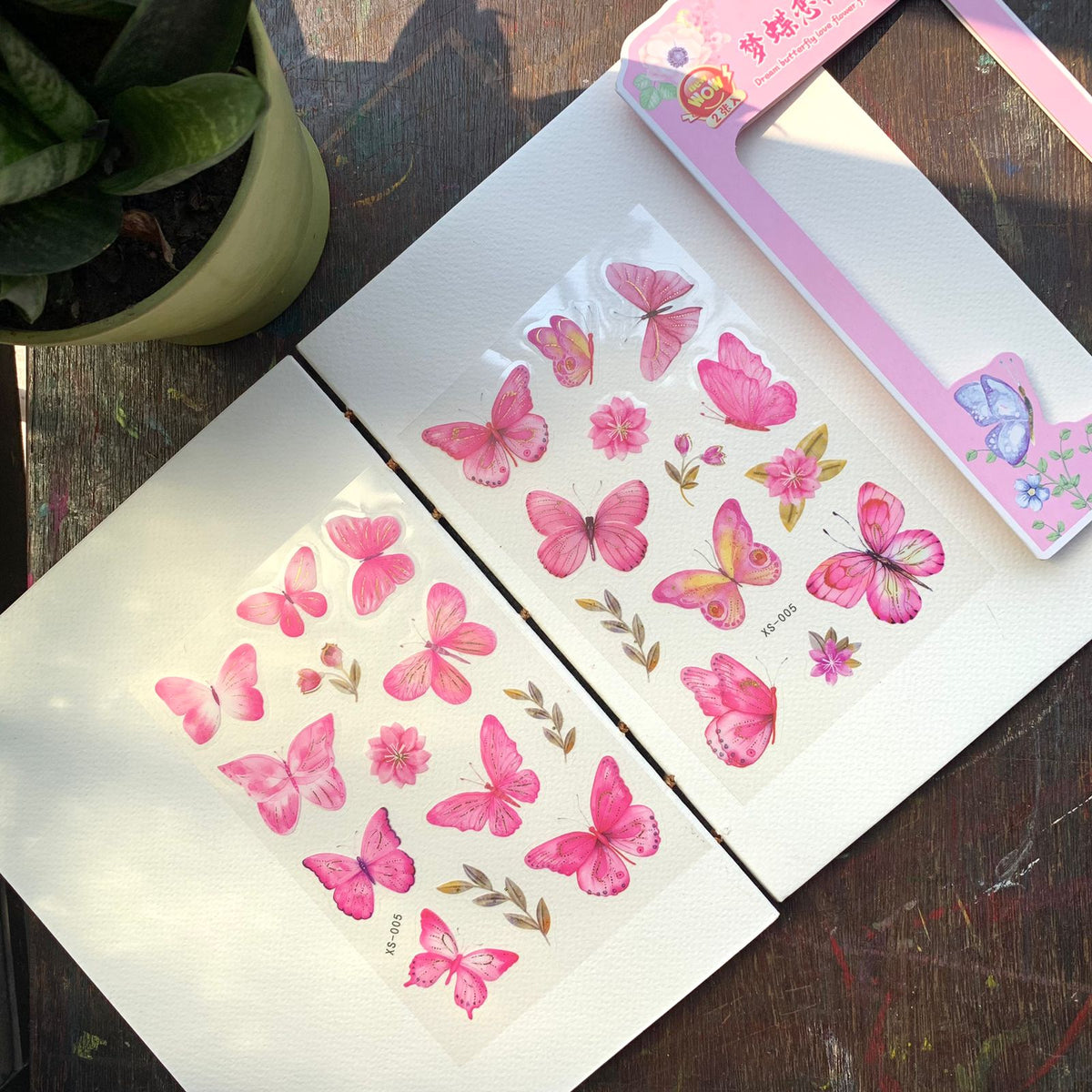 XS-005 DREAM BUTTERFLY STICKER 2 Sticker Sheets