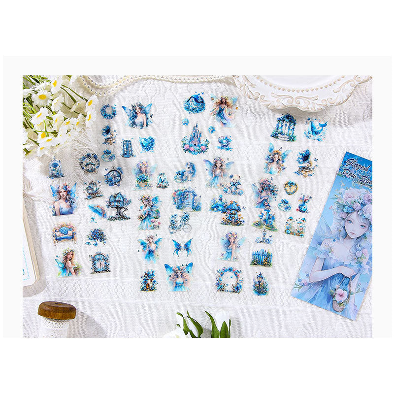 XYHM402|G9| - sticker pack Star Language Flower Dream series retro cut film handbook pet material stickers 6 pieces into 4 types