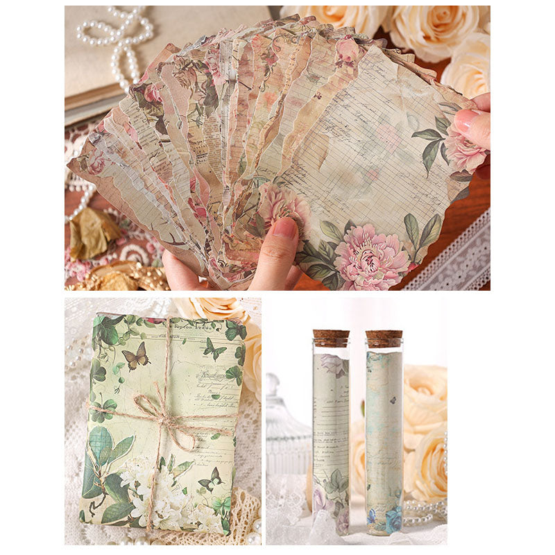 YMHJ602 - material paper Qimeng Huajian series non-sticky DIY collage retro creative notebook